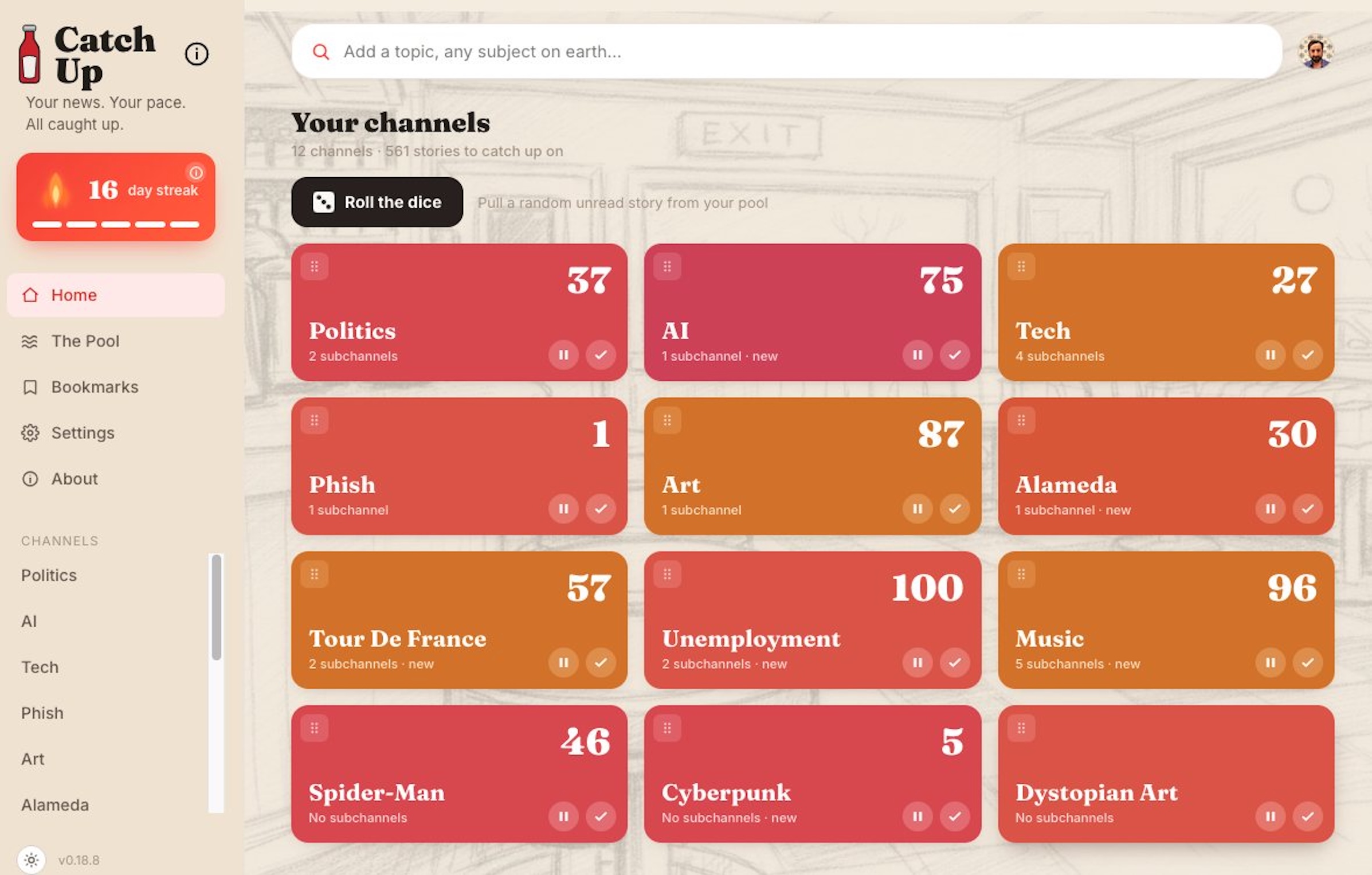 Catch Up app screenshot