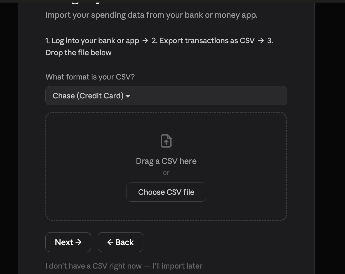 Import your transactions